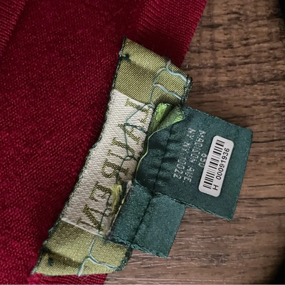 Lauren Ralph Lauren green label silk/nylon/cotton blend boat neck red - Picture 7 of 10